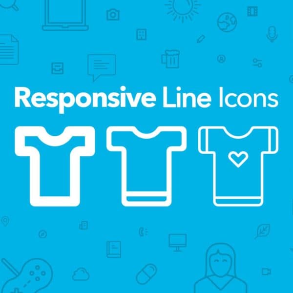 100 Responsive Line Icons